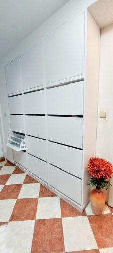 Botník, bílé lamino-mat