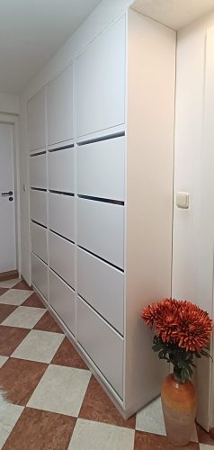 Botník, bílé lamino-mat